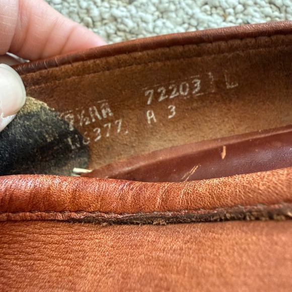 VINTAGE 80s RALPH LAUREN Two Tone Leather Penny Loafers 7.5 AA BENCH MADE MAINE - Picture 7 of 10